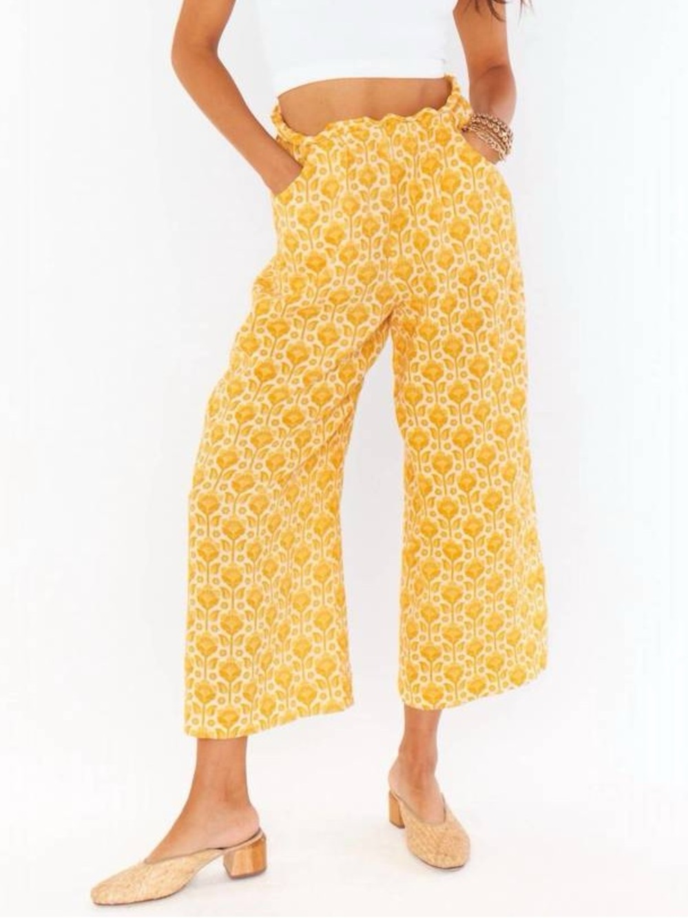 show me your mumu floral peggy pants size small
